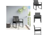 Vidaxl Sedie Da Pranzo Da Giardino 2 Pz. Pp Rattan Grigio Scuro - Sedie Da Giardino