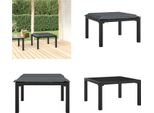Vidaxl Sgabello Da Giardino Con Cuscino In Polirattan Nero E Grigio - Sgabello Da Giardino - Poggiapiedi - Poggiapiedi - Poggiapiedi