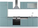 Vicco Cucina Componibile R-Line, 300 Cm , Pt Antracite, Blu-Grigio/Bianco