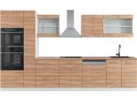 Vicco Cucina Componibile R-Line, 350 Cm Con Armadio Alto, Pt Rovere, Sonoma/Bianco