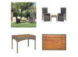 Vidaxl Sedie Relax Da Giardino 2 Pz. Con Tavolo In Poly Rattan Grigio - Sedia Relax Da Esterno - Sedia Relax Da Esterno - Sedia Da Giardino - Poltrona Da Giardino