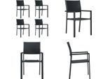 Vidaxl Sedie Da Giardino 4 Pezzi In Plastica Nera Effetto Rattan - Sedia Da Giardino - Sedie Da Giardino - Sedia Da Giardino In Plastica - Sedie Da Giardino In Plastica