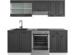 Vicco Cucina Componibile R-Line, 200 Cm , Pt Antracite, Antracite Casa Di Campagna/Bianco