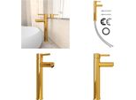 Vidaxl Miscelatore Per Bagno Golden 12X30 Cm - Miscelatore Per Lavabo - Miscelatori Per Lavabo - Rubinetto - Rubinetti Per Acqua