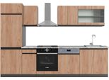 Vicco Cucina Componibile R-Line, 300 Cm , Pt Marmo, Quercia Dorata/Antracite