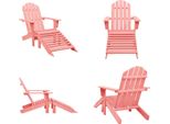 Vidaxl Sedia Da Giardino Adirondack Con Poggiapiedi In Legno Massiccio Di Abete Rosa - Sedia Da Giardino - Sedie Da Giardino - Poltrona Da Giardino - Sedia Da Giardino Con Poggiapiedi