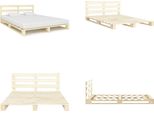 Vidaxl Letto Pallet In Pino Massiccio 140×200 Cm - Struttura Letto - Cornici Letto - Struttura Letto - Letto
