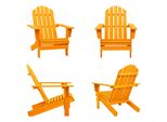 Vidaxl Sedia Da Giardino Adirondack In Legno Massiccio Di Abete Arancione - Sedia Da Giardino - Sedie Da Giardino - Poltrona Da Giardino - Sedia Da Esterno