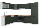 Vicco Cucina Angolare Completa R-Line, 227 X 287 Cm , Pt Rovere, Antracite Casa Di Campagna/Bianco