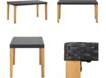 Vidaxl Panca Da Giardino 120 Cm In Poly Rattan Nero E Legno Massiccio Di Acacia - Panca Da Giardino - Panche Da Giardino - Panchine - Panchine