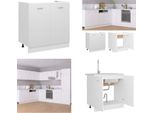 Vidaxl Base Lavello Bianco 80X46X81,5 Cm Materiale A Base Di Legno - Base Lavello - Base Lavello - Mobile Da Cucina - Mobili Da Cucina