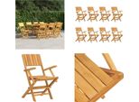 Vidaxl Sedie Da Giardino 8 Pz. Pieghevole 55X61X90 Cm In Legno Massiccio Di Teak - Sedia Da Giardino Pieghevole - Sedie Da Giardino Pieghevoli - Sedia Da Giardino Pieghevole - Sedie Da Giardino Pieghevoli