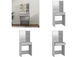 Vidaxl Tavolo Da Toilette Con Led Grigio Sonoma 60X40X140 Cm - Tavolo Da Toilette - Tavolo Da Trucco - Tavolo Da Cosmesi - Tavolo Da Toilette
