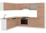 Vicco Cucina Angolare Completa R-Line, 227 X 287 Cm , Pt Rovere, Sonoma/Bianco