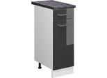 Vicco Mobiletto Base Per Cucina R-Line, 30 Cm , Pt Antracite, Antracite Lucido/Bianco