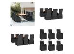 Vidaxl Set Da Pranzo Da Giardino 7 Pezzi Con Cuscini In Poly Rattan Nero - Set Da Pranzo Da Giardino - Set Da Pranzo Da Giardino - Set Da Pranzo Da Terrazza
