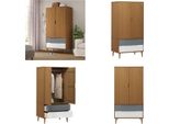 Vidaxl Armadio Molde Marrone 90X55X175 Cm Pino Massiccio - Armadio - Armadi - Guardaroba - Armadio In Legno
