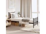 Vidaxl Giroletto Con Testiera E Pediera In Metallo Nero 80X200 Cm - Giroletto - Cornici Per Letti - Giroletto - Letto