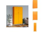 Vidaxl Armadio Giallo Senape 90X50X180 Cm In Acciaio - Armadi