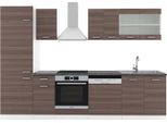 Vicco Cucina Componibile R-Line, 300 Cm , Pt Antracite, Grigio Prezioso/Bianco