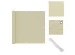 Vidaxl Schermo Privacy Per Balcone Crema 90X500 Cm Tessuto Oxford - Ombrelloni E Tende Da Sole