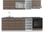 Vicco Cucina Componibile R-Line, 240 Cm , Pt Antracite, Grigio Prezioso/Bianco