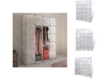 Vidaxl Armadio Modulare Con 14 Scomparti Bianco 37X146X180,5 Cm - Armadi