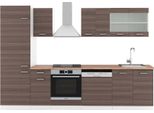 Vicco Cucina Componibile R-Line, 300 Cm , Pt Rovere, Grigio Prezioso/Bianco