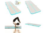 Vidaxl Tappetino Da Ginnastica Gonfiabile Con Pompa 800X100X10 Cm Pvc Verde - Tappetino Da Ginnastica - Tappetino Da Ginnastica - Tappetino Da Ginnastica Yoga - Tappetini Da Ginnastica Yoga