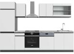 Vicco Cucina Componibile R-Line, 300 Cm , Pt Marmo, Bianco/Antracite