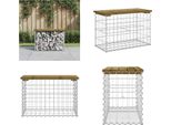 Vidaxl Panca Da Giardino Gabion 63X31,5X42 Cm In Legno Di Pino Impregnato - Panca Da Giardino - Panche Da Giardino - Panca Da Esterno - Panca Da Esterno