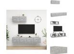 Vidaxl Mobili Tv 3 Pz. Materiale A Base Di Legno Grigio Cemento - Mobili Tv