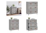 Vidaxl Cassettiera Grey Sonoma 69,5X34X90 Cm Materiale A Base Di Legno - Cassettiera - Cassettoni - Cassettiera - Cassettiera