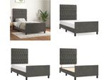 Vidaxl Giroletto Con Testiera Grigio Scuro 100X200 Cm In Velluto - Giroletto Con Testiera - Giroletti Con Testiera - Cornice Letto - Letto Con Testiera