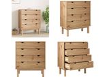 Vidaxl Cassettiera Otta 76,5X39,5X90 Cm In Legno Massiccio - Cassettiera - Cassettiere - Cassettiera - Cassettiera - Cassettone