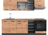 Vicco Cucina Componibile R-Line, 240 Cm , Pt Rovere, Quercia Dorata/Antracite