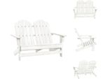 Vidaxl Panca Da Giardino Adirondack A 2 Posti In Legno Massiccio Di Abete Bianco - Sedie Da Giardino