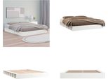 Vidaxl Letto In Legno Massiccio Bianco 140X200 Cm - Struttura Letto - Letto - Letto - Letto In Legno
