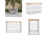 Vidaxl Panca Da Giardino Gabion 63X31,5X42 Cm In Legno Di Pino Massiccio - Panca Da Giardino - Panca Da Giardino - Panca Da Esterno - Panca Da Esterno