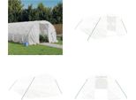 Vidaxl Serra Con Telaio In Acciaio Bianco 18 M² 6X3X2 M - Serra - Serre - Polytunnel - Serra Calpestabile