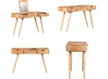 Vidaxl Tavolo Da Toilette Con Specchio 112X45X76 Cm In Legno Massiccio Di Acacia - Tavolo Da Toilette - Tavoli Da Toilette - Tavoli Da Toilette In Legno - Tavoli Da Toilette In Legno