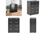 Vidaxl Credenza Nera Lucida 60X35X80 Cm In Legno - Credenza - Credenze - Armadio Laterale - Armadi Laterali