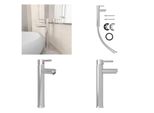 Vidaxl Miscelatore Per Bagno Argento 12X30 Cm - Miscelatore Per Lavabo - Miscelatori Per Lavabo - Rubinetto - Rubinetti