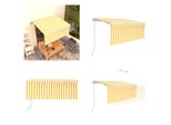 Vidaxl Tenda Da Sole Automatica A Scomparsa Con Mantovana 3X2,5 M Giallo E Bianco - Tenda Da Sole - Tende Da Sole - Tettoie Solari - Tettoie Solari