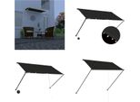 Vidaxl Tenda Da Sole Retrattile Con Led 250×150 Cm Antracite - Tenda Da Sole - Tenda Da Sole - Tende Da Sole Per Patio - Tende Da Sole Per Patio