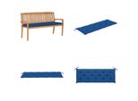 Vidaxl Panca Da Giardino Impilabile Con Cuscino 159 Cm In Teak Massiccio - Panca - Panche - Panche Da Giardino - Panche Da Giardino