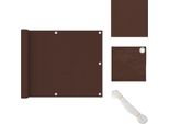 Vidaxl Schermo Privacy Per Balconi Marrone 75X400 Cm Tessuto Oxford - Ombrelloni E Tende Da Sole