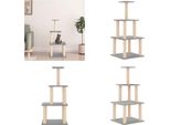Vidaxl Graffiatoio Con Tiragraffi In Sisal Grigio Chiaro 111 Cm - Graffiatoio - Alberi Da Graffio - Torre Per Gatti - Arredo Per Gatti