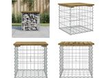 Vidaxl Panca Da Giardino Gabion 43X44X42 Cm In Legno Di Pino Impregnato - Panca Da Giardino - Panche Da Giardino - Panca Da Esterno - Panca Da Esterno