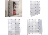 Vidaxl Armadio Modulare A 9 Scomparti 37X115X150 Cm Bianco - Armadio Modulare - Armadi Modulari - Porta Abiti - Portascarpe